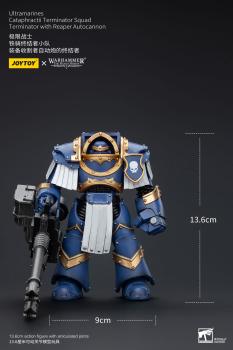 Warhammer The Horus Heresy Actionfigur 1/18 Uitramarines Cataphractii Terminator Squad Terminator with Reaper Autocannon 14 cm